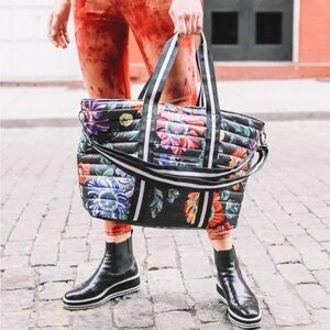 Think Royln Wingman Quilted Tote Bag Floral Print